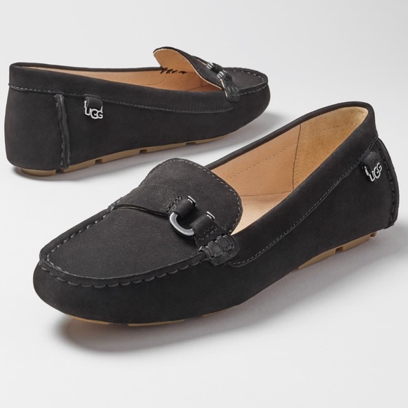 UGG Callen Black Nubuck Loafer. Size 9. - Picture 1 of 7